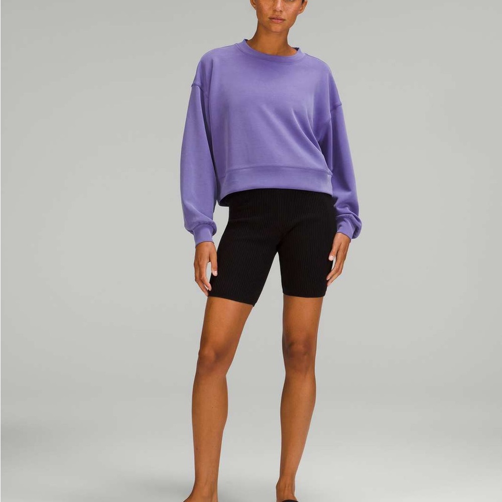Lululemon Perfectly Oversized Cropped Crew Softstreme - Picture 2 of 6